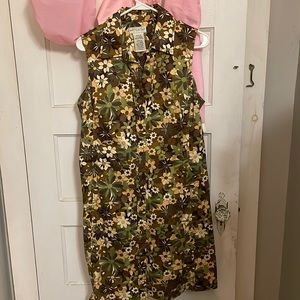 mod style flower dress / white stag